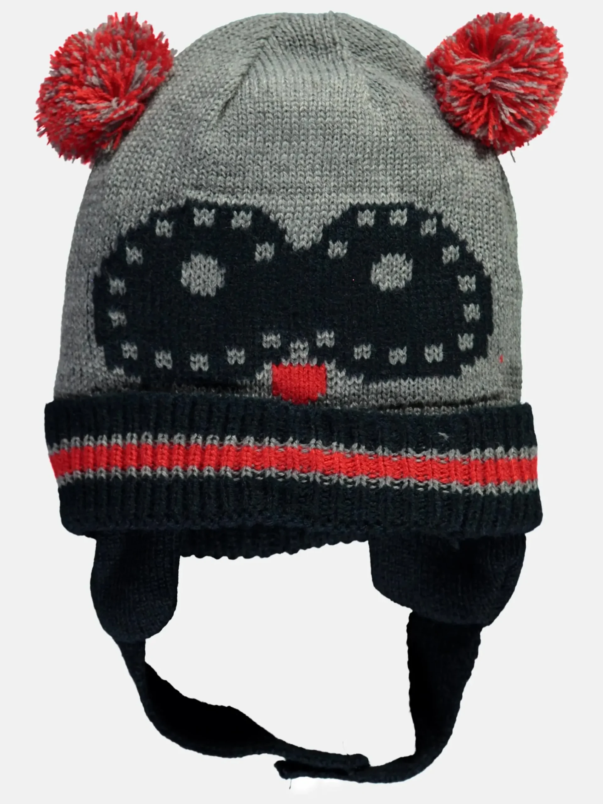 Kinder Bubble Gum Baby Jungen Mütze mit Pompoms als Öhrchen