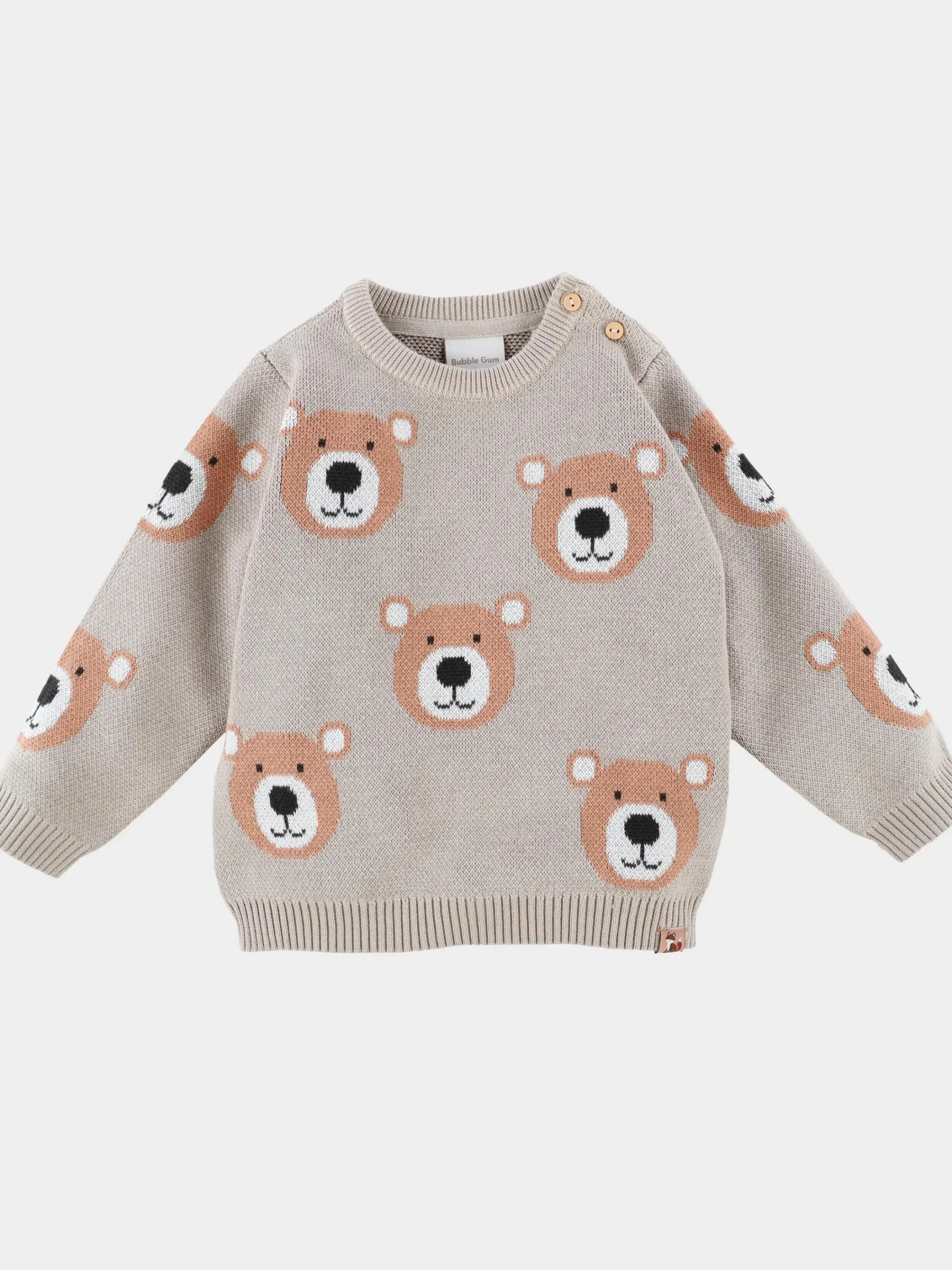 Kinder Bubble Gum Baby Jungen Pullover mit Teddymotiv
