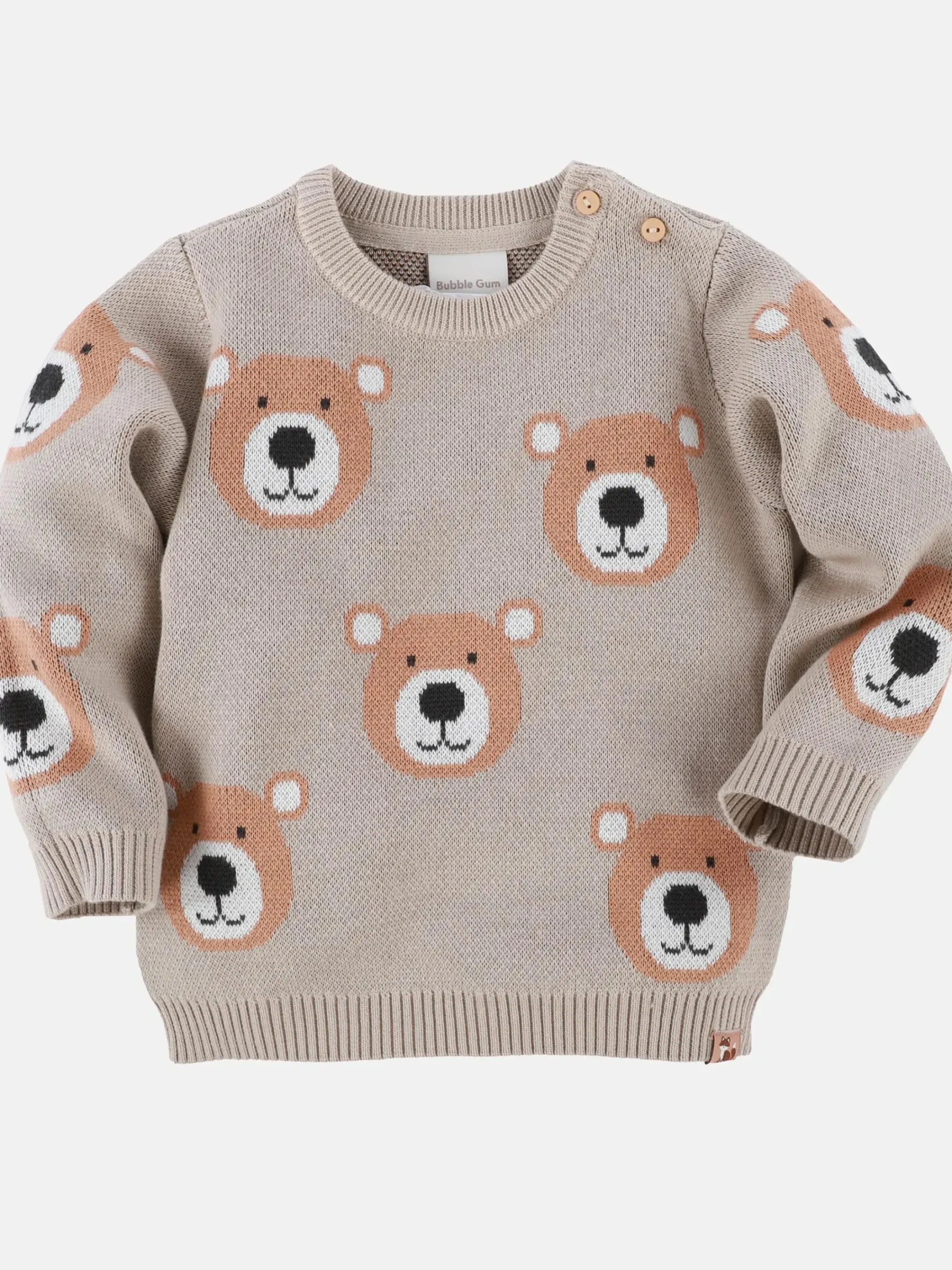 Kinder Bubble Gum Baby Jungen Pullover mit Teddymotiv