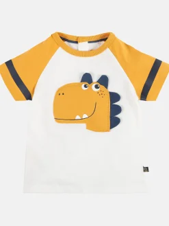Kinder Bubble Gum Baby Jungen Shirt mit Dino-Appliaktion