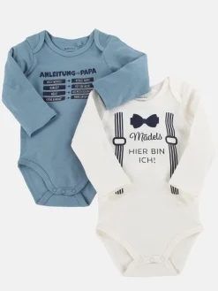 Kinder Bubble Gum Baby Jungen Sprüchebodies im 2er Pack