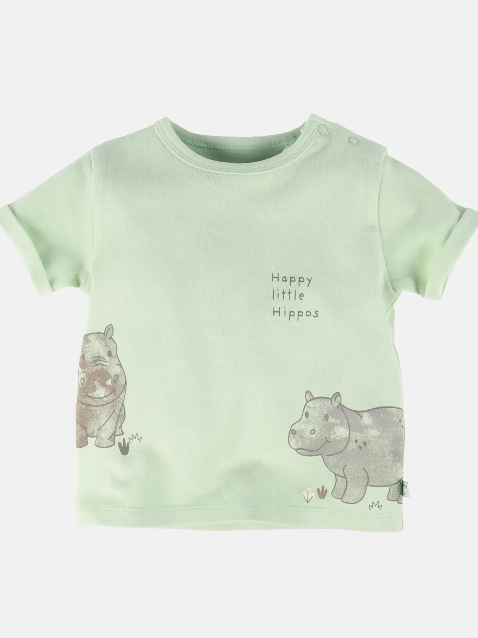 Kinder Bubble Gum Baby Jungen T-Shirt mit Hippoprint