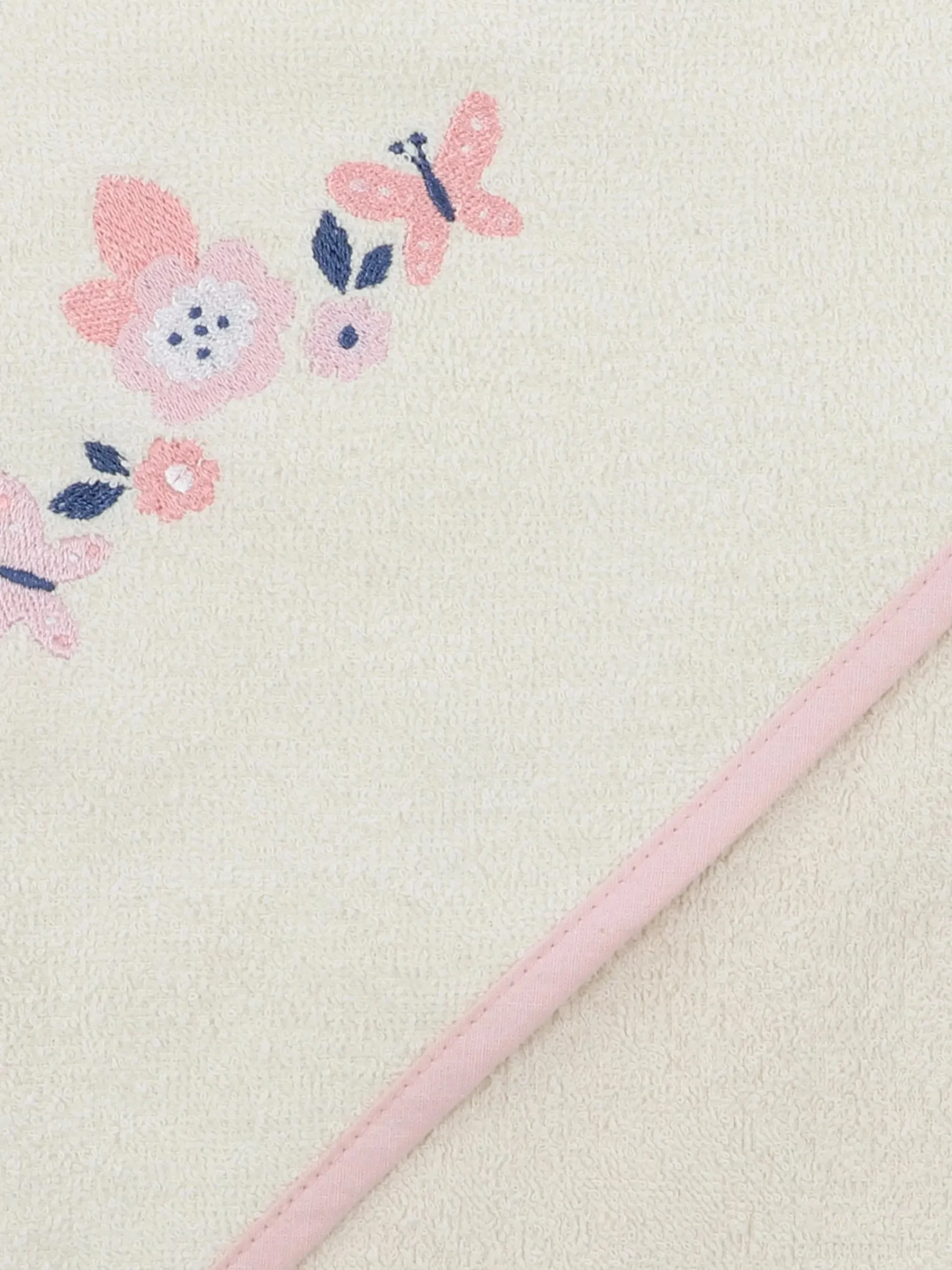 Lilly&Fynn Baby Kapuzenhandtuch mit Stickerei, 75x75cm