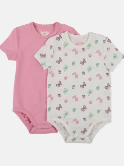 Kinder Bubble Gum Baby Mädchen Bodies im 2er Pack mit Schmetterlingen