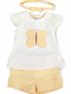 Kinder Bubble Gum Baby Mädchen 3er Set, best. aus Top, Hose und Stirnband
