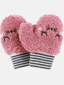 Kinder Bubble Gum Baby Mädchen Handschuhe mit aufgesticktem Gesicht