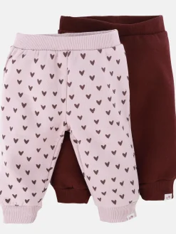 Kinder Bubble Gum Baby Mädchen Hose im 2er Pack, einmal uni, einmal gemustert