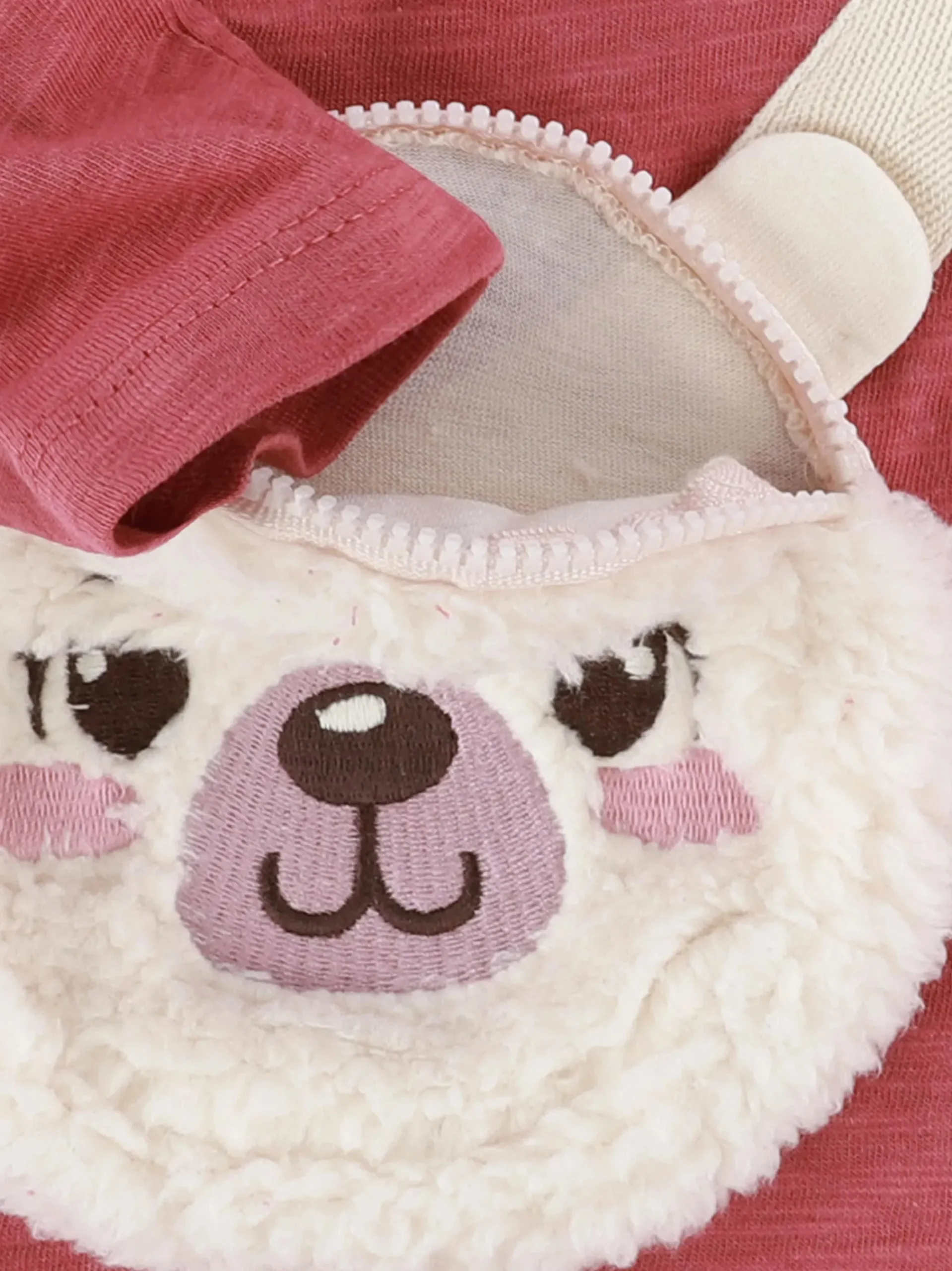 Kinder Bubble Gum Baby Mädchen Langarmshirt mit Teddy-Tasche