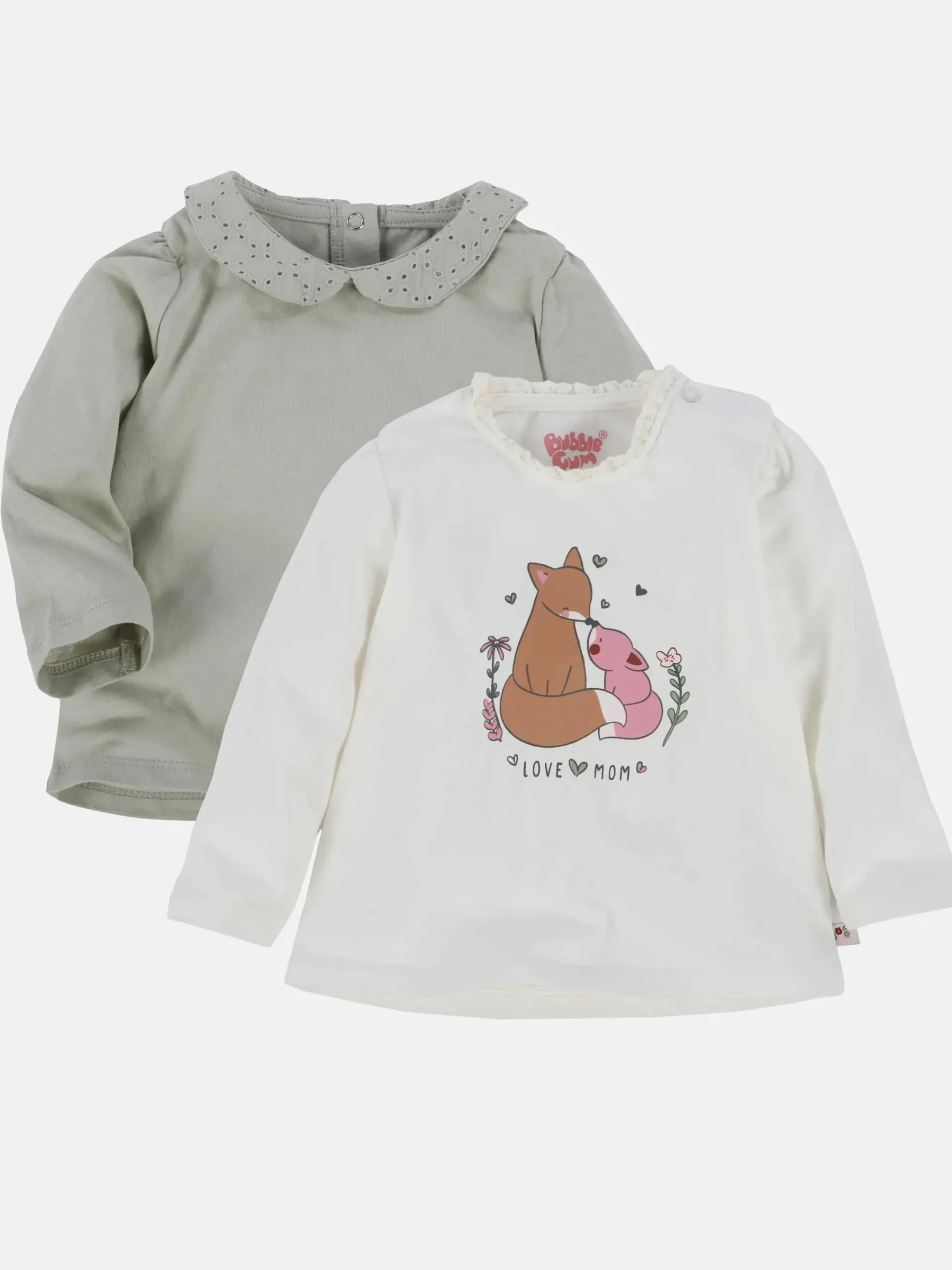 Kinder Bubble Gum Baby Mädchen Langarmshirt im 2er Pack