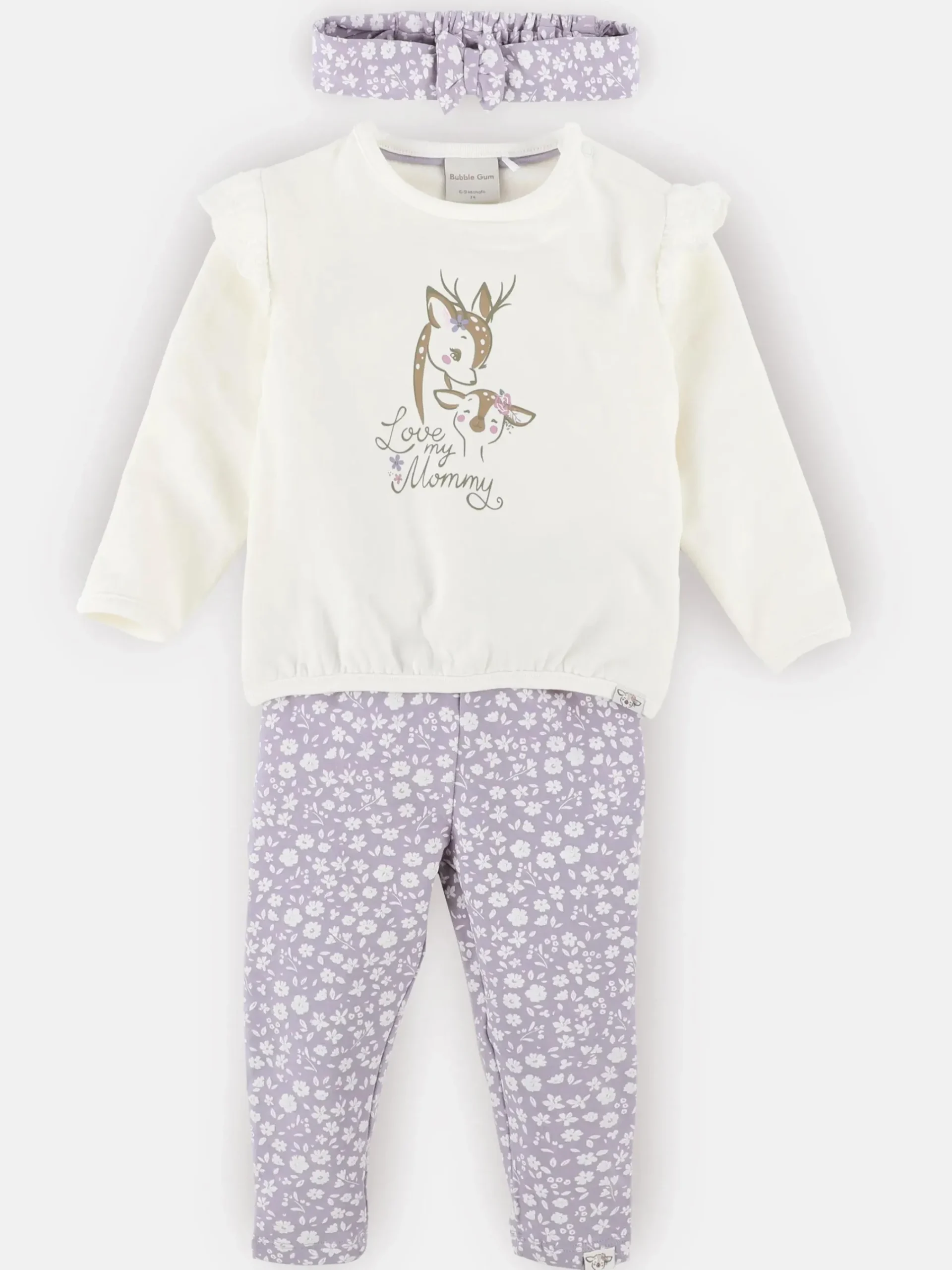 Kinder Bubble Gum Baby Mädchen Set bestehend aus Shirt, Hose und Stirnband