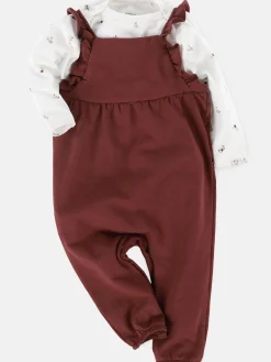 Kinder Bubble Gum Baby Mädchen Strampler-Set, 2tlg.,mit Langarmbody und Latzhose