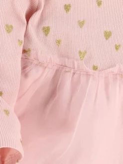Kinder Bubble Gum Baby Mädchen Tüllkleid mit Glitzerprint