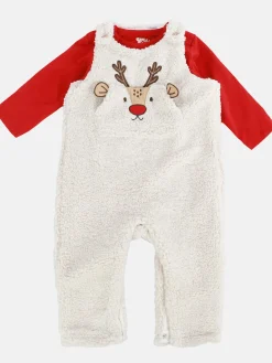 Kinder Bubble Gum Baby-Set 2tlg., best. aus Teddyfellstrampler und Langarmshirt