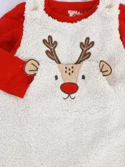 Kinder Bubble Gum Baby-Set 2tlg., best. aus Teddyfellstrampler und Langarmshirt