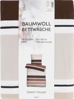 Dream House Biber Bettwäsche, 155x220cm