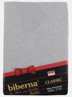 Biberna Biberbettwäsche im schlichten Dessin 135x200cm