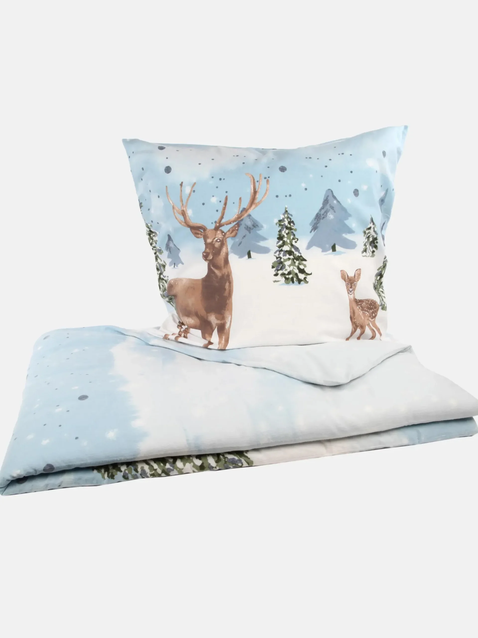 Kaeppel I Biberbettwäsche mit Hirschmotiv 135x200cm