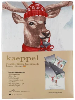 Kaeppel I Biberbettwäsche mit Rentiermotiv, 135x200cm