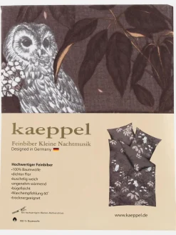 Kaeppel I Biberbettwäsche mit Schneeeulenprint 155x220cm