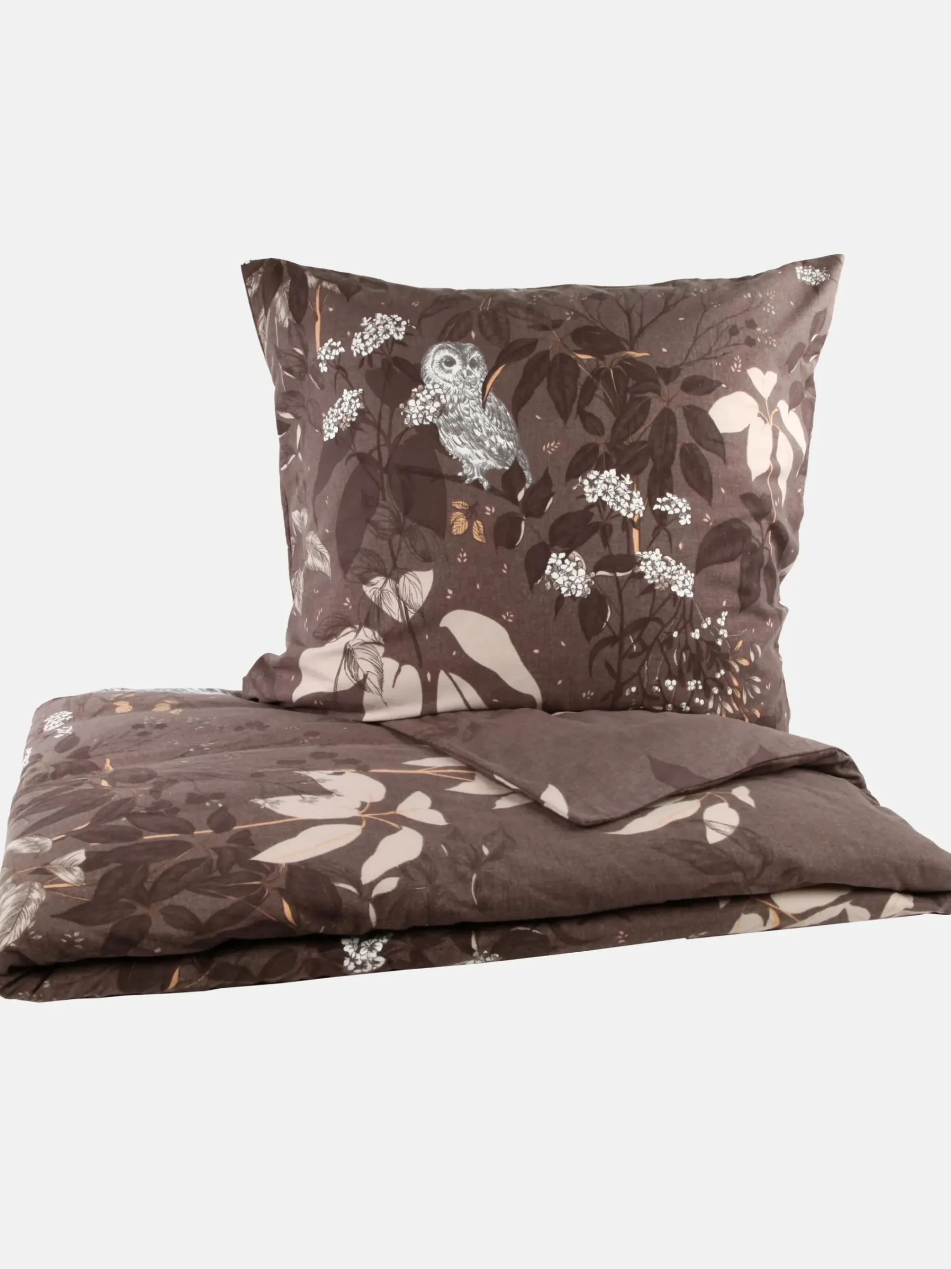 Kaeppel I Biberbettwäsche mit Schnee-Eule 135x200cm