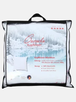 Canada Kopfkissen mit Federn und Daunen 80x80cm