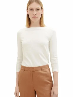 Damen Tom Tailor Damen Basic Shirt mit 3/4 Arm