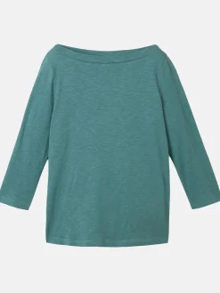 Damen Tom Tailor Damen Basic Shirt mit 3/4 Arm