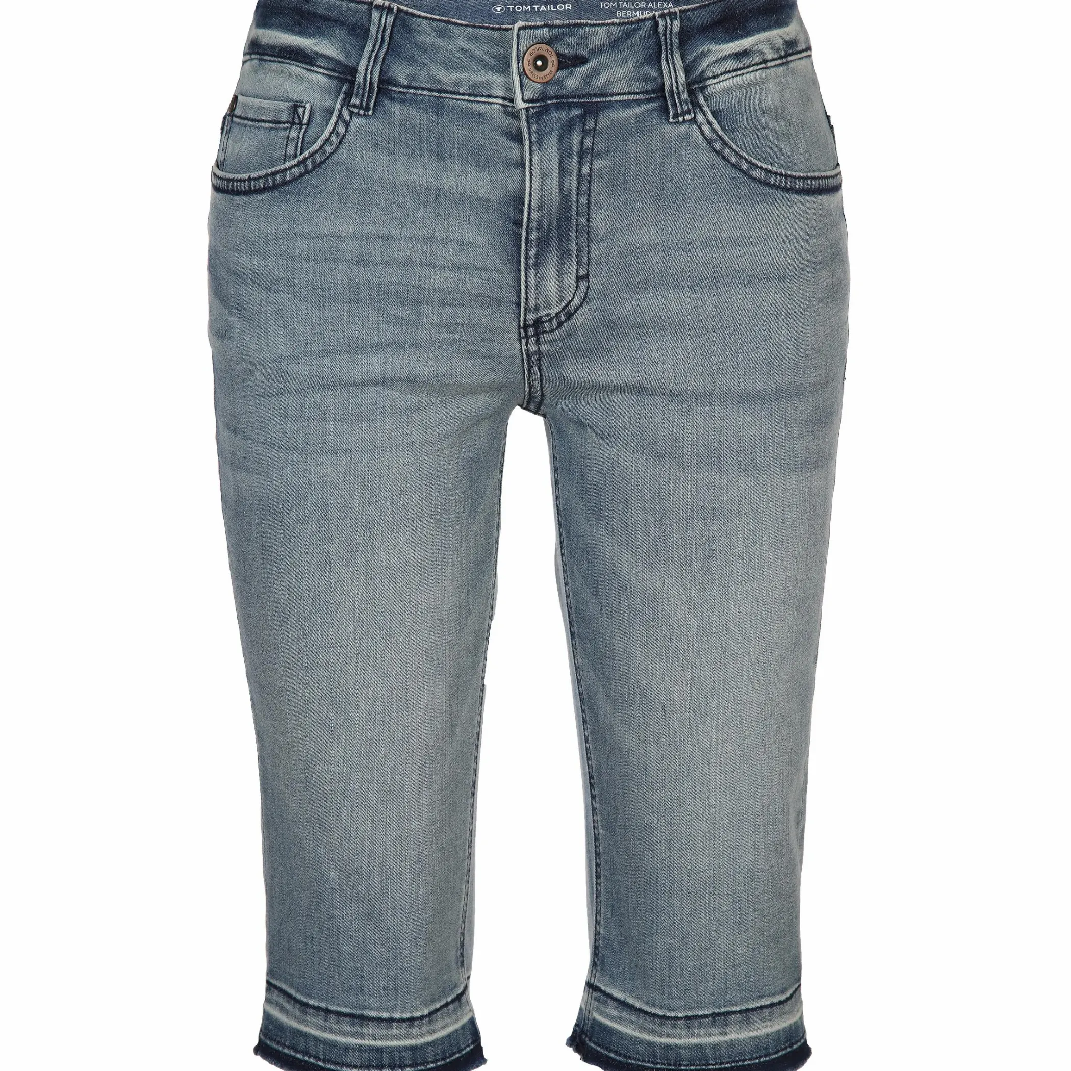 Damen Tom Tailor Damen Bermuda mit Saumkante