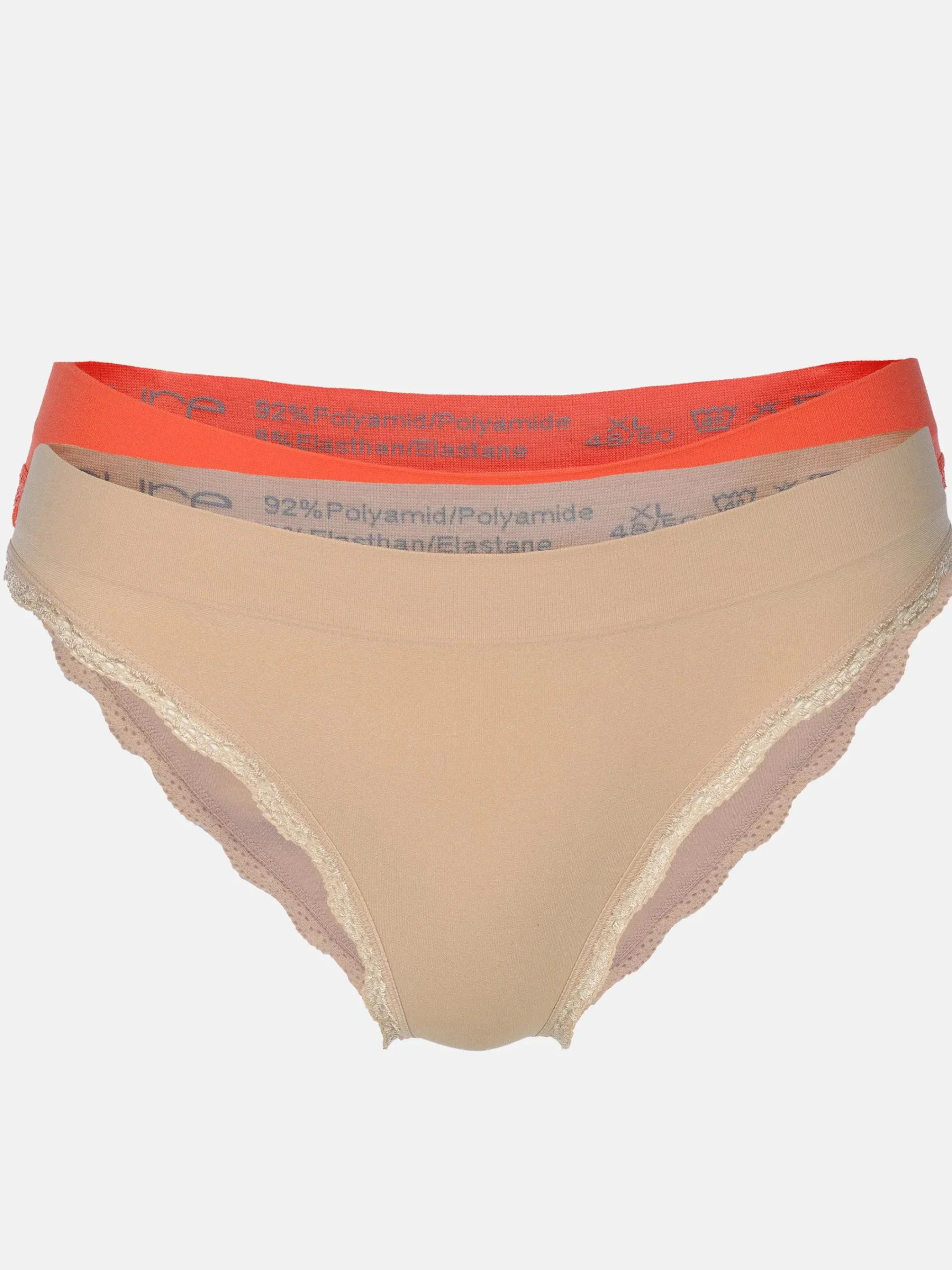 Damen Sure Damen Bikinislip mit Spitzenbesatz im 2er Pack