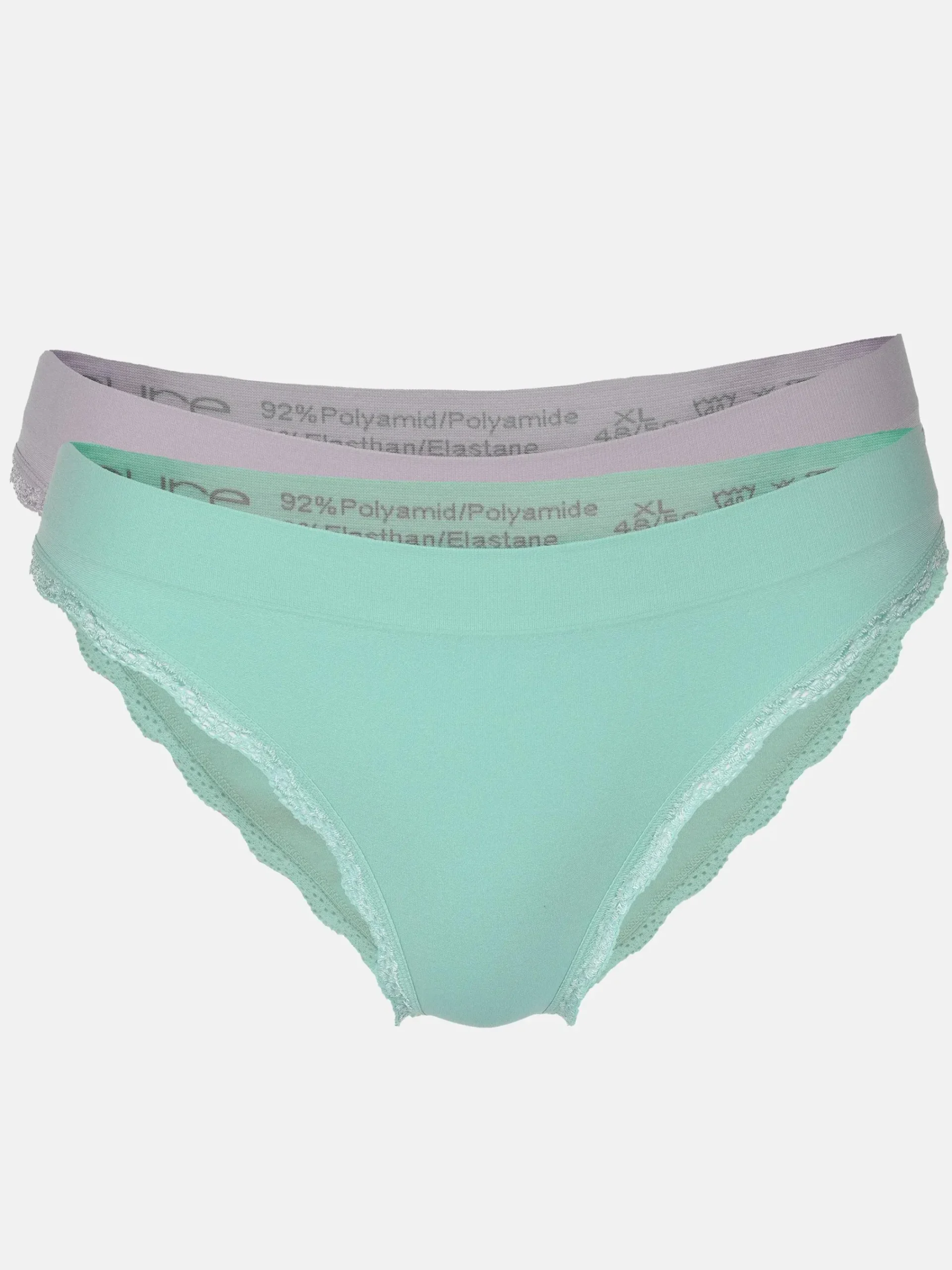 Damen Sure Damen Bikinislip mit Spitzenbesatz im 2er Pack