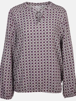 Damen Lisa Tossa Damen Blouson-Bluse mit Alloverprint