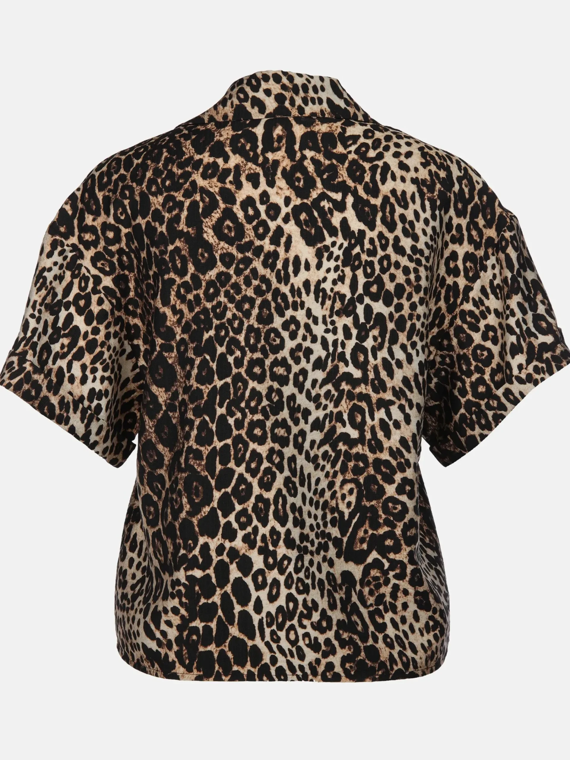 Damen IX-O Damen Bluse im Leoprint mit kurzem Arm