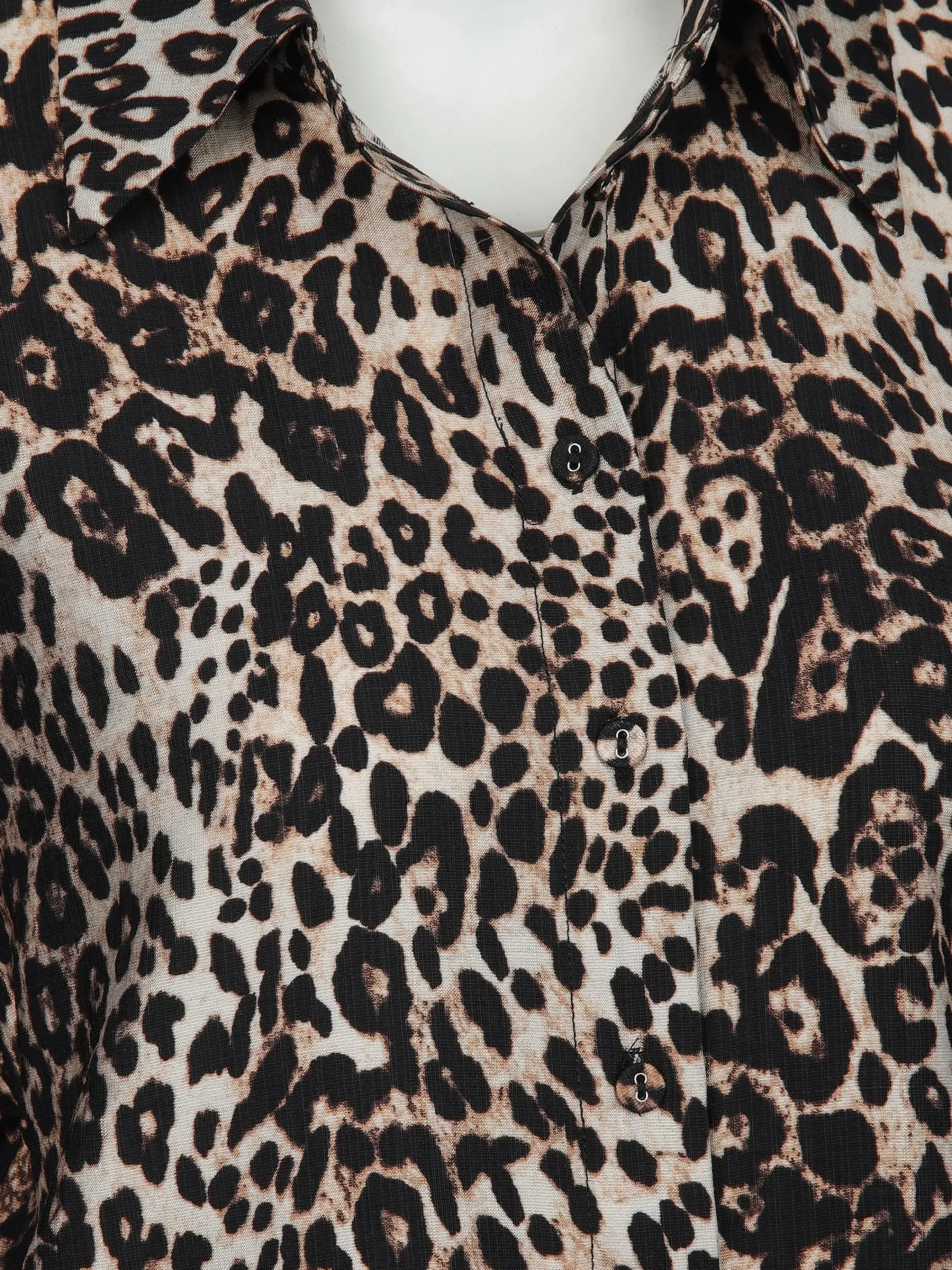 Damen IX-O Damen Bluse im Leoprint mit kurzem Arm