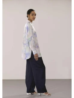 Damen IX-O Damen Bluse in Aquarell-Optik