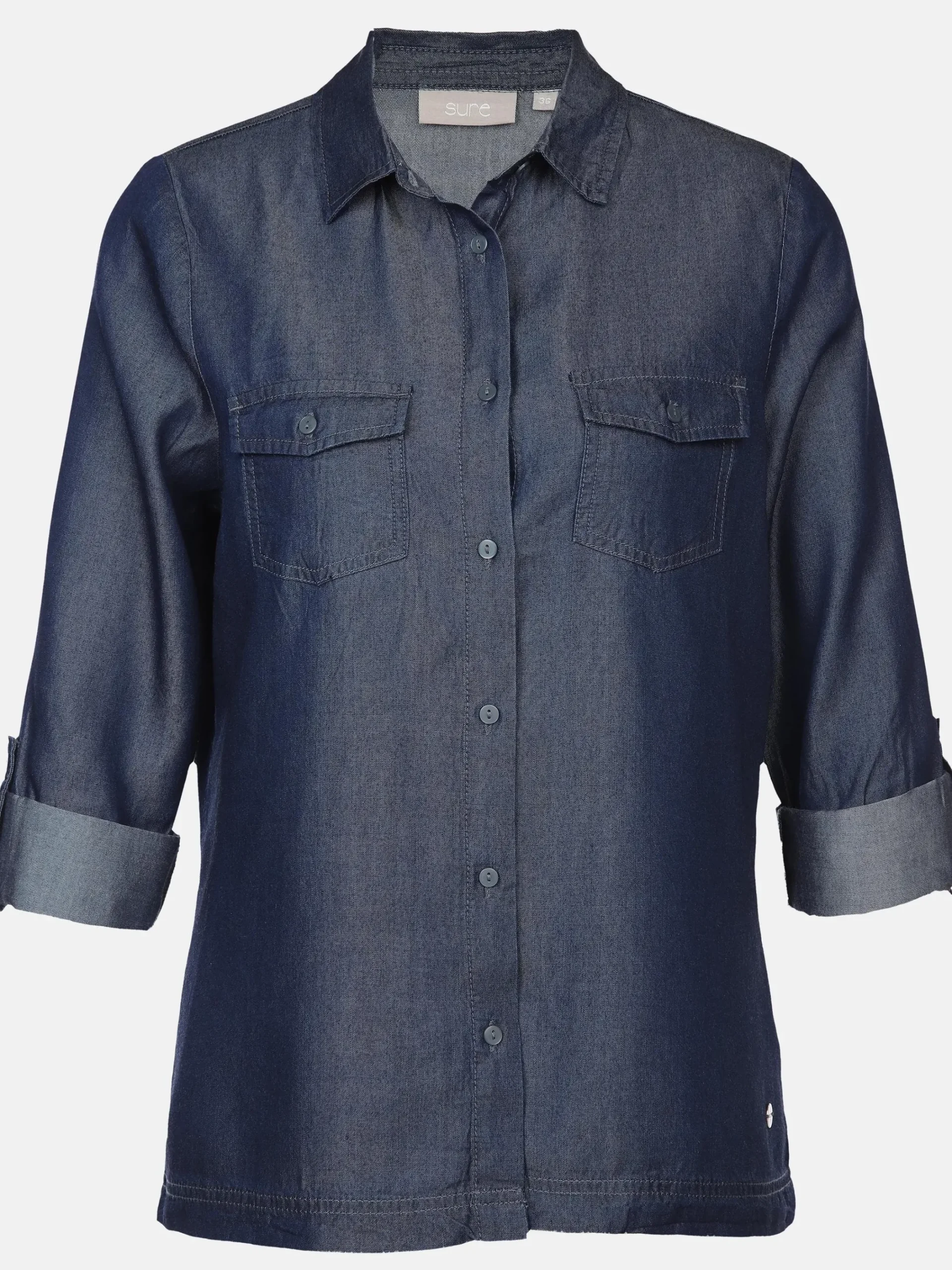 Damen Sure Damen Bluse in Jeansoptik