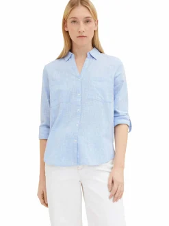 Damen Tom Tailor Damen Bluse in Leinenoptik