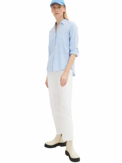 Damen Tom Tailor Damen Bluse in Leinenoptik