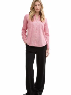Damen Tom Tailor Damen Bluse in Leinenoptik