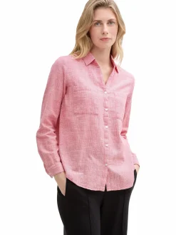 Damen Tom Tailor Damen Bluse in Leinenoptik