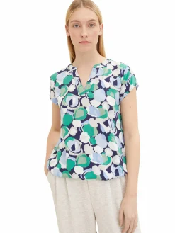 Damen Tom Tailor Damen Bluse mit Alloverprint