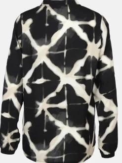 Damen Lisa Tossa Damen Bluse mit Glitzerbündchen