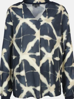 Damen Lisa Tossa Damen Bluse mit Glitzerbündchen