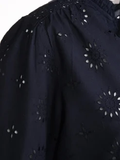 Damen Sure Damen Bluse mit Lochstickerei