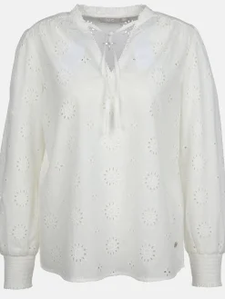 Damen Sure Damen Bluse mit Lochstickerei