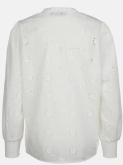 Damen Sure Damen Bluse mit Lochstickerei