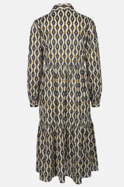 Damen Lisa Tossa Damen Blusenkleid mit Musterprint