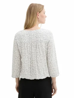 Damen Tom Tailor Damen Blusenshirt mit 7/8 Ärmeln