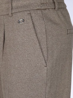 Damen Lisa Tossa Damen Cityjoggerhose im Fischgratdessin