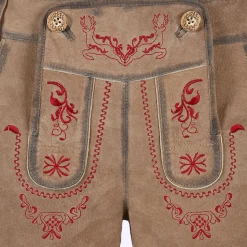 Damen Brandl Tracht Damen Echtleder-Bermuda in lässiger Vintage-Optik