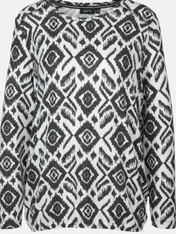 Damen Sure Damen Flauschshirt im abstrakten Dessin